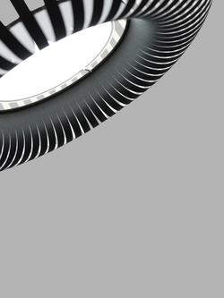 John Lewis Harmony Ribbon Semi Flush Ceiling Light - view 2, Black