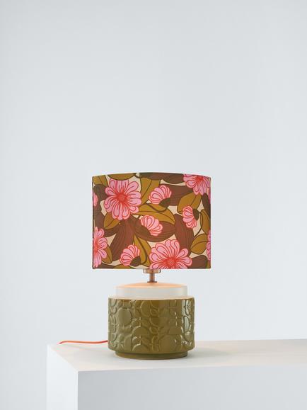 Orla Kiely Tile Table Lamp, Olive, Olive