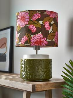 Orla Kiely Tile Table Lamp, Olive - view 2, Olive