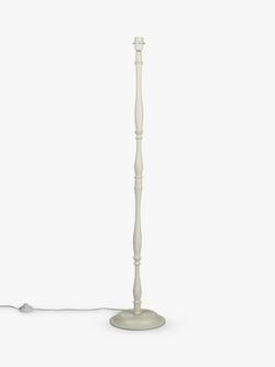 John Lewis Candlestick Floor Lamp Base, White, White