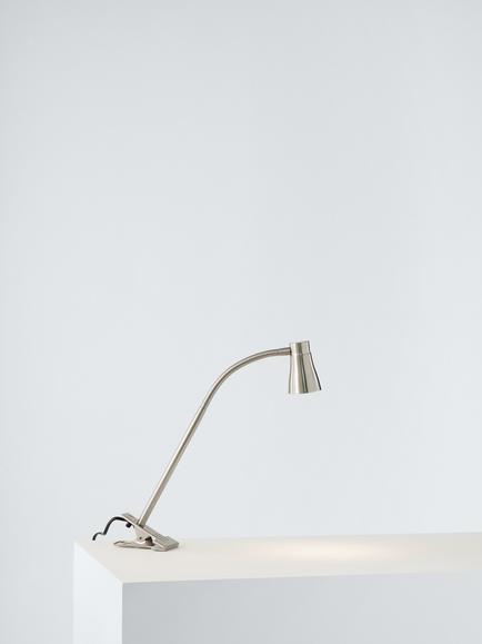 John Lewis Metal Clip Table Lamp, Chrome, Chrome