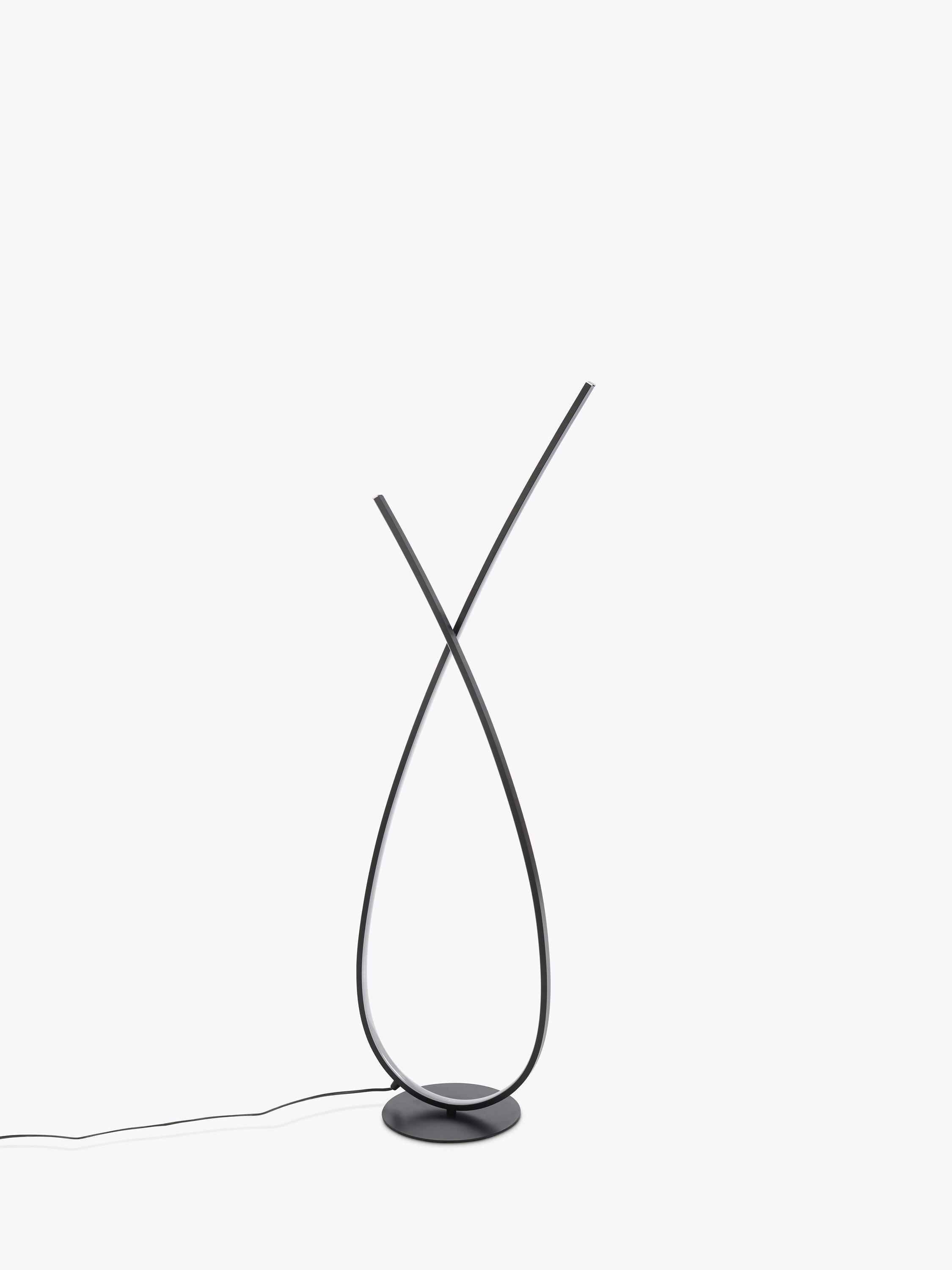 John Lewis Swoop LED Floor Lamp, Black