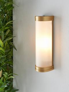 John Lewis Vitrine Outdoor Wall Light, Gold