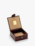 Aspinal of London Small Stud Croc Leather Box, Amazon Brown