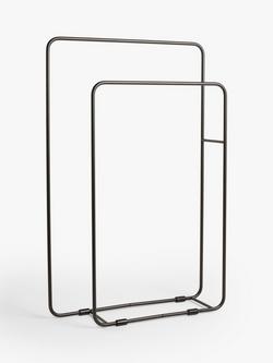 John Lewis Metal 2 Tier Towel Rail, Black