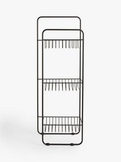 John Lewis Metal 3 Tier Bathroom Storage Unit - view 2, Black