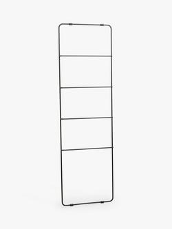 John Lewis Metal Towel Ladder, Black Black