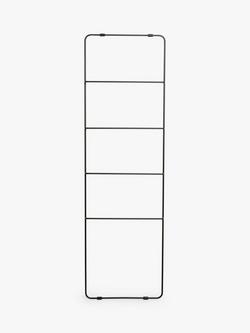John Lewis Metal Towel Ladder - view 2, Black Black