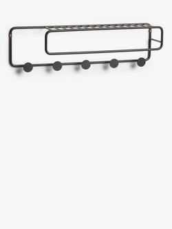 John Lewis Metal Shelf and Hook Unit, Black, Black