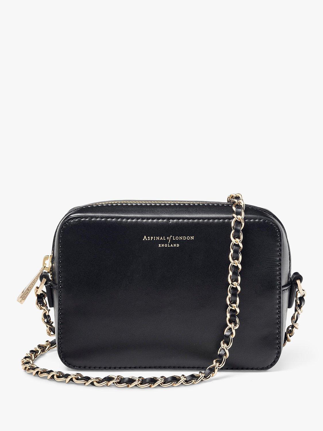 Aspinal of London Milly Smooth Leather Cross Body Bag, Black