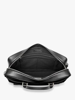 Aspinal of London Mount Street Small Pebble Grain Leather Laptop Bag - view 2, Black