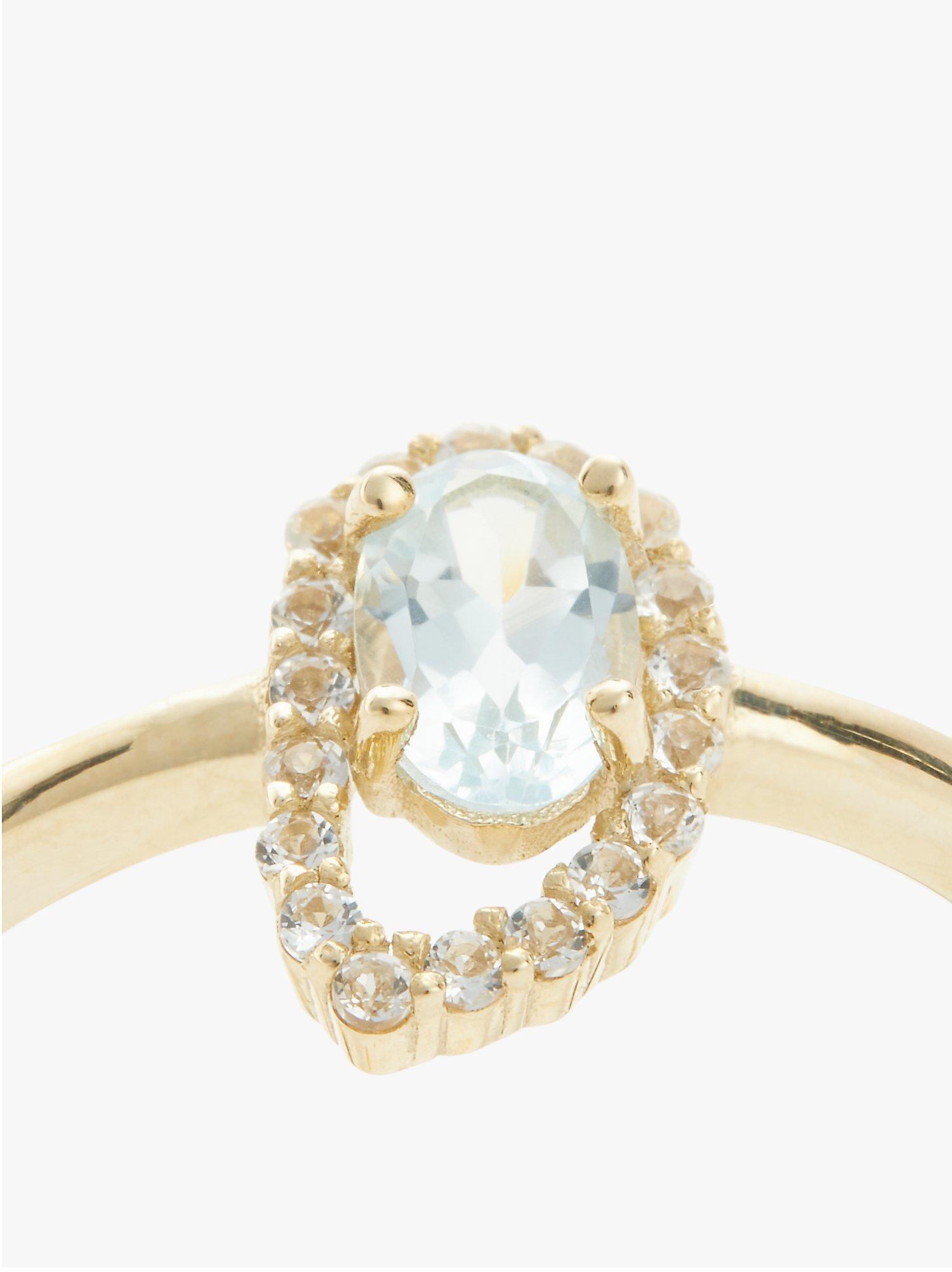 Product image 3 of 9, which shows John Lewis Bright Young Gems Limited Edition 9ct Yellow Gold Topaz Cocktail Ring, Gold, P