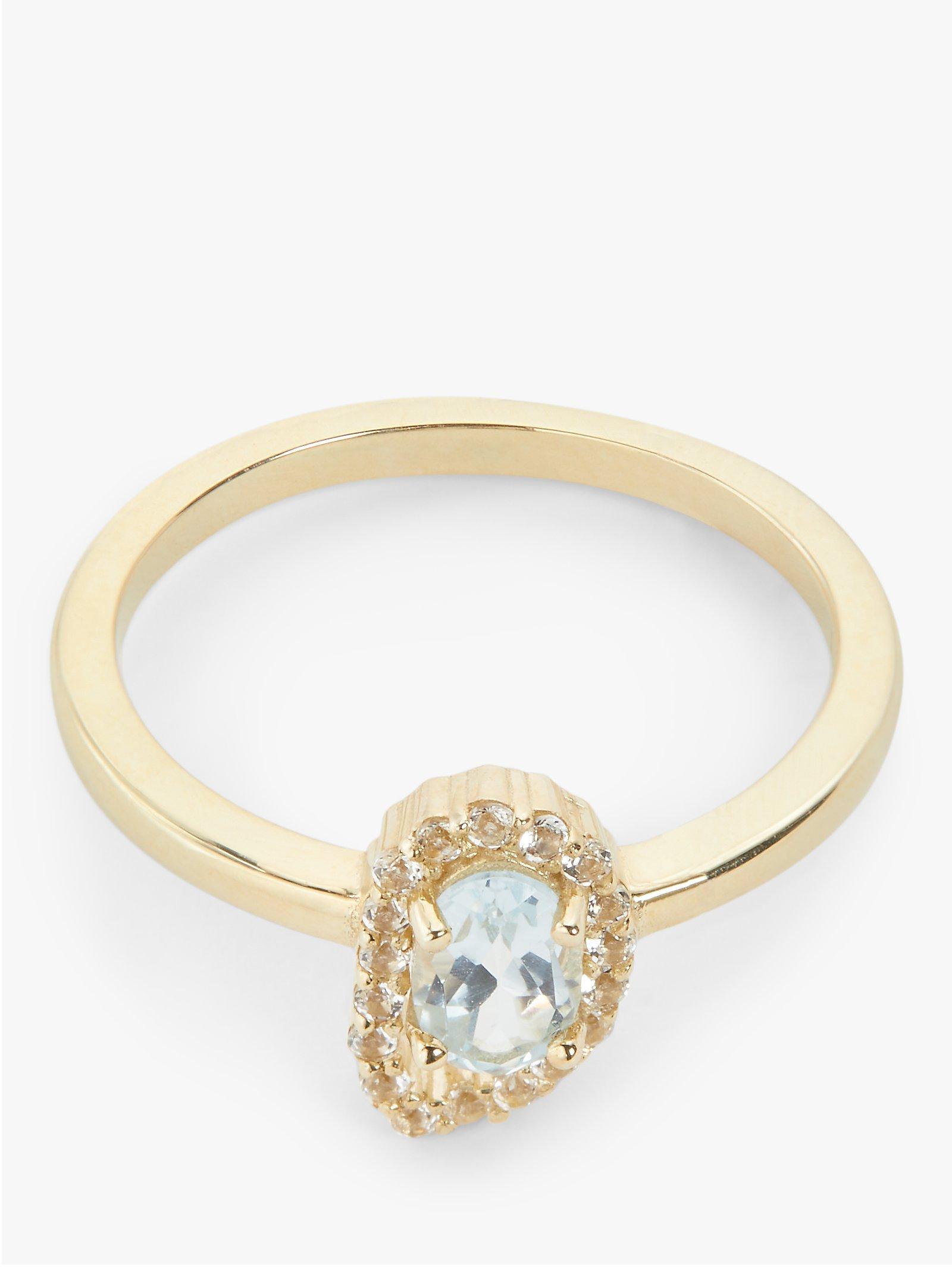 Product image 5 of 9, which shows John Lewis Bright Young Gems Limited Edition 9ct Yellow Gold Topaz Cocktail Ring, Gold, P
