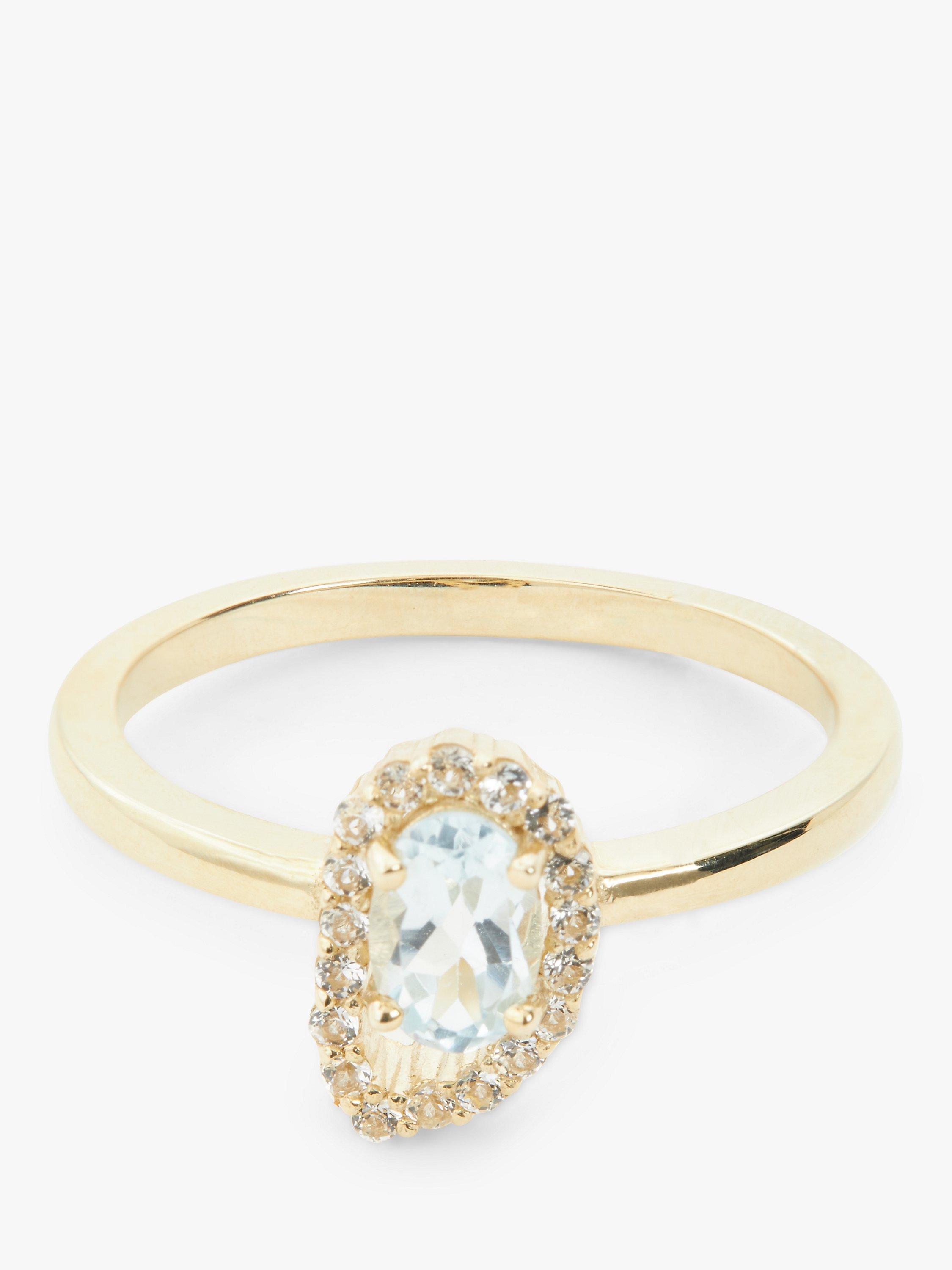 Product image 7 of 9, which shows John Lewis Bright Young Gems Limited Edition 9ct Yellow Gold Topaz Cocktail Ring, Gold, P