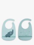 Done by Deer Deer Friends Silicone Bib, Pack of 2, Blue