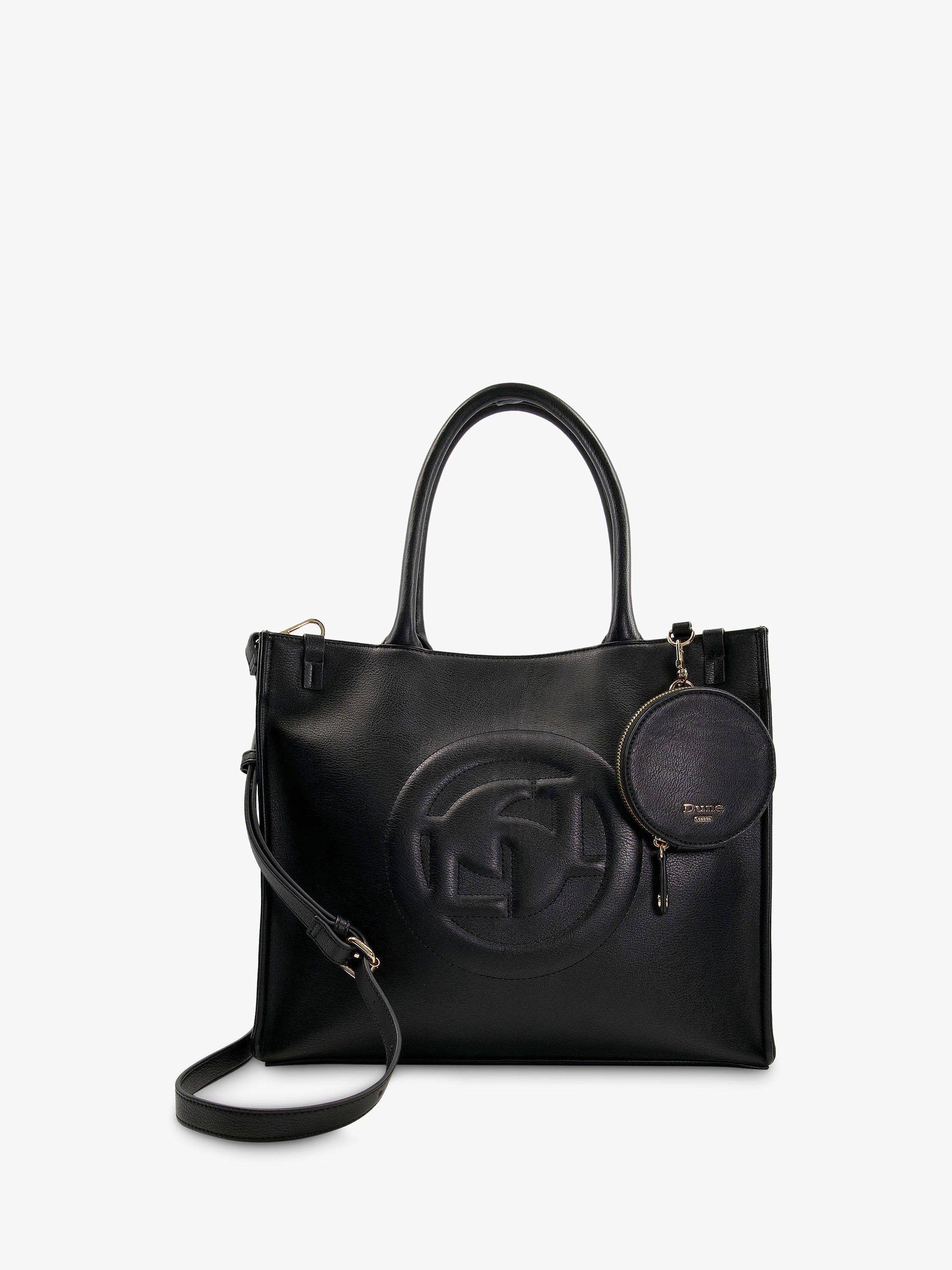 Dune Dexter Embossed Logo Tote Bag, Black