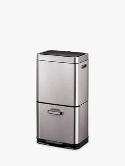 EKO Himalaya Motion Sensor Recycling/Waste Bin, 60L, Silver