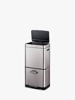 EKO Himalaya Motion Sensor Recycling/Waste Bin, 60L - view 2, Silver