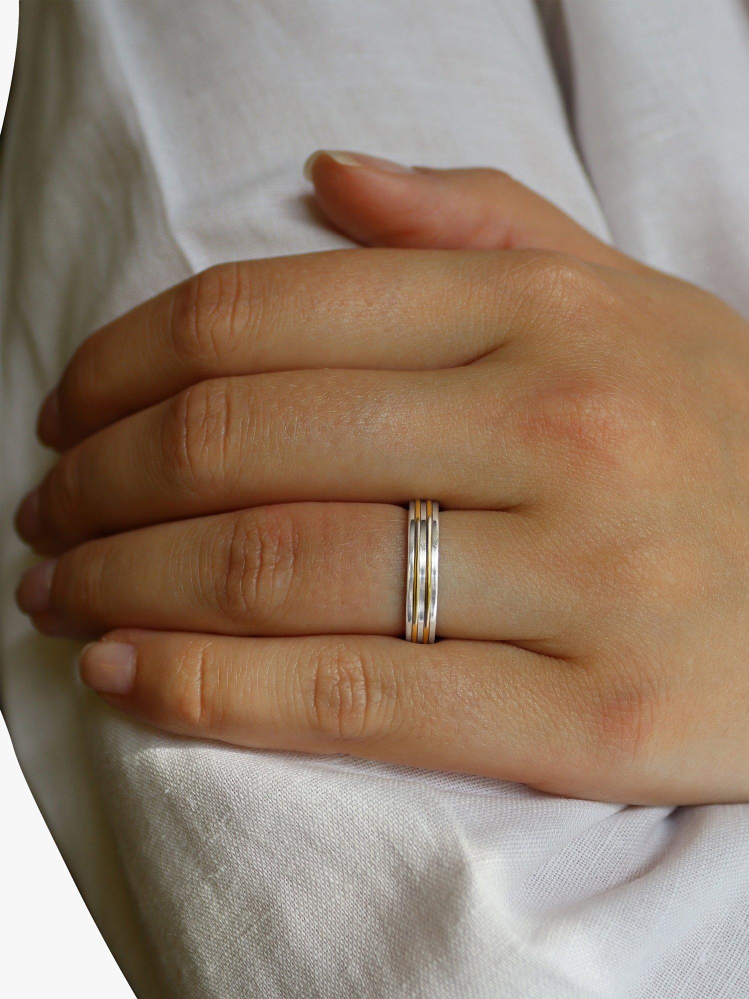 Product image 2 of 2, which shows Milton & Humble Jewellery Pre-Loved 950 Platinum and Gold Band Ring, Dated 2002