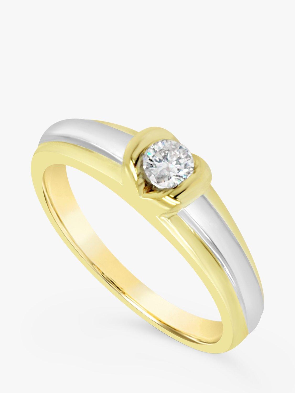Product image 3 of 5, which shows Milton & Humble Jewellery Pre-Loved 18ct Yellow & White Gold Diamond Ring