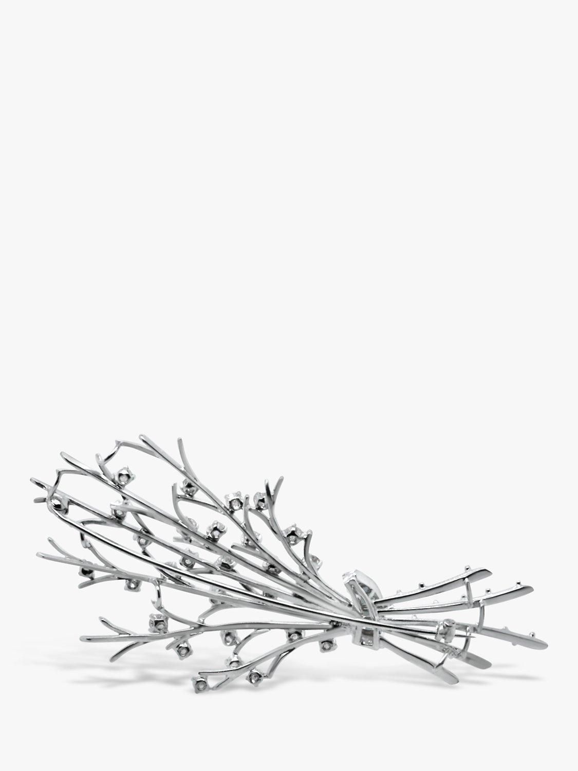 Milton & Humble Jewellery Pre-Loved 18ct White Gold Diamond Spray Brooch