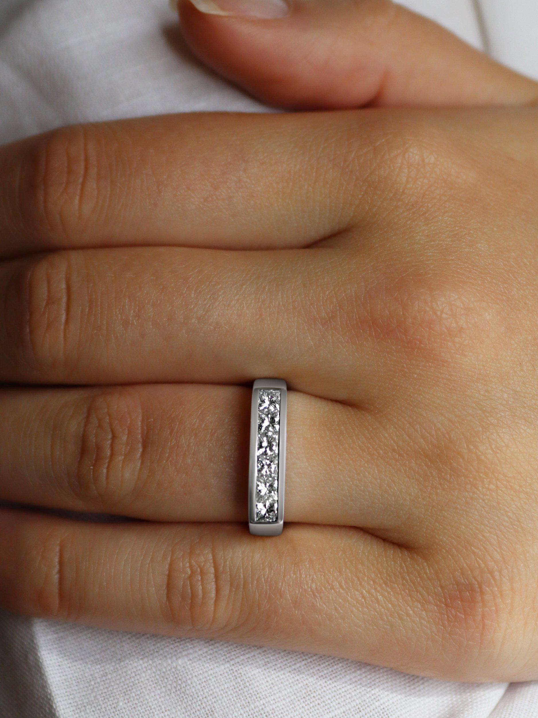 Product image 5 of 5, which shows Milton & Humble Jewellery Pre-Loved 18ct White Gold Diamond Eternity Ring, Dated London 2002