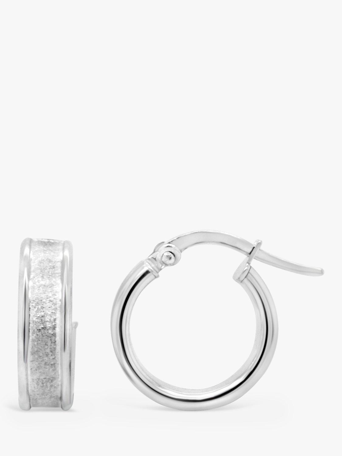 Product image 2 of 3, which shows Milton & Humble Jewellery Pre-Loved 9ct White Gold Hoop Earrings