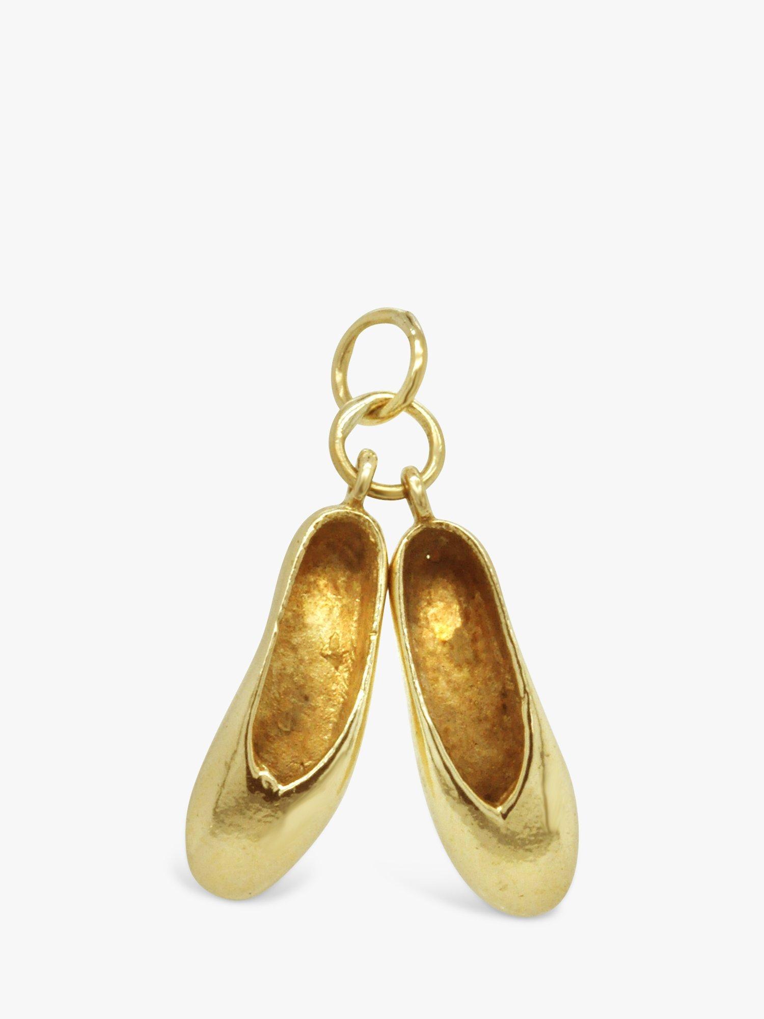 Product image 1 of 2, which shows Milton & Humble Jewellery Pre-Loved 9ct Yellow Gold Ballet Slipper Charm, Dated London 1972