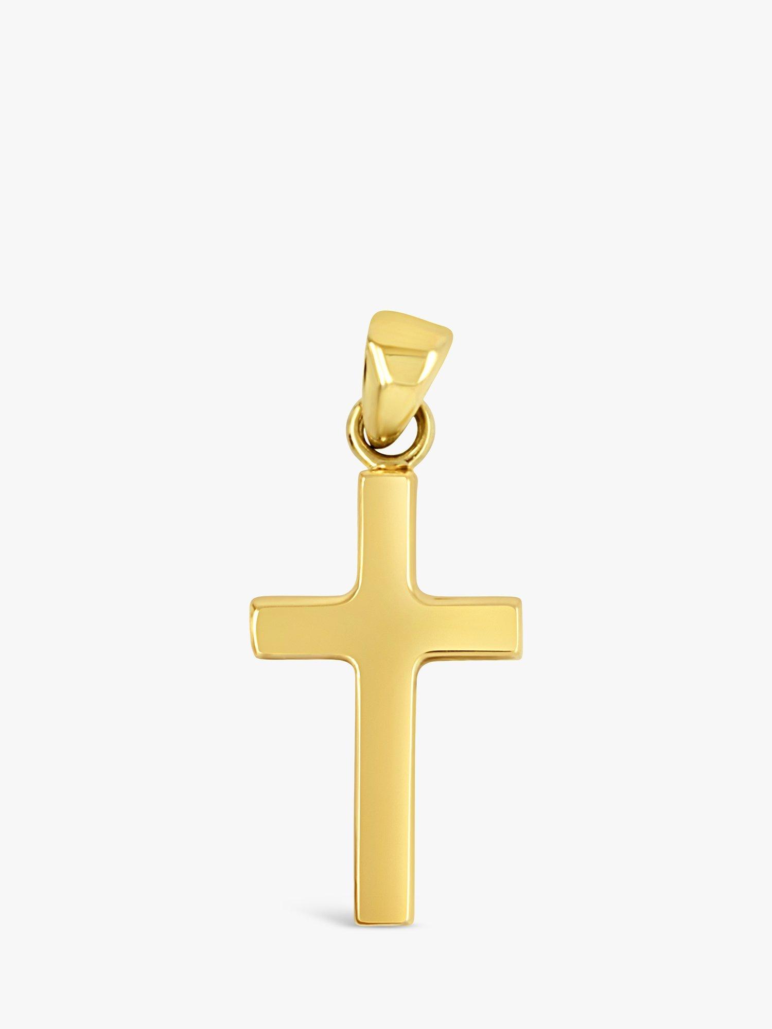 Product image 1 of 2, which shows Milton & Humble Jewellery Pre-Loved 9ct Yellow Gold Cross Pendant