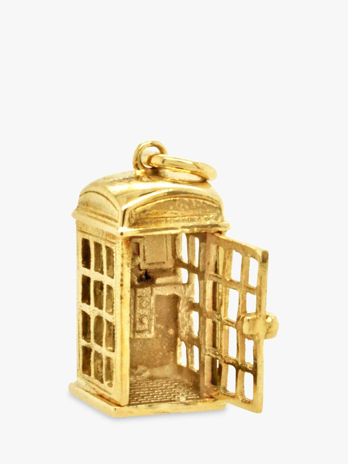 Product image 2 of 2, which shows Milton & Humble Jewellery Pre-Loved Payton Pepper Ltd 9ct Yellow Gold Telephone Booth Pendant Charm
