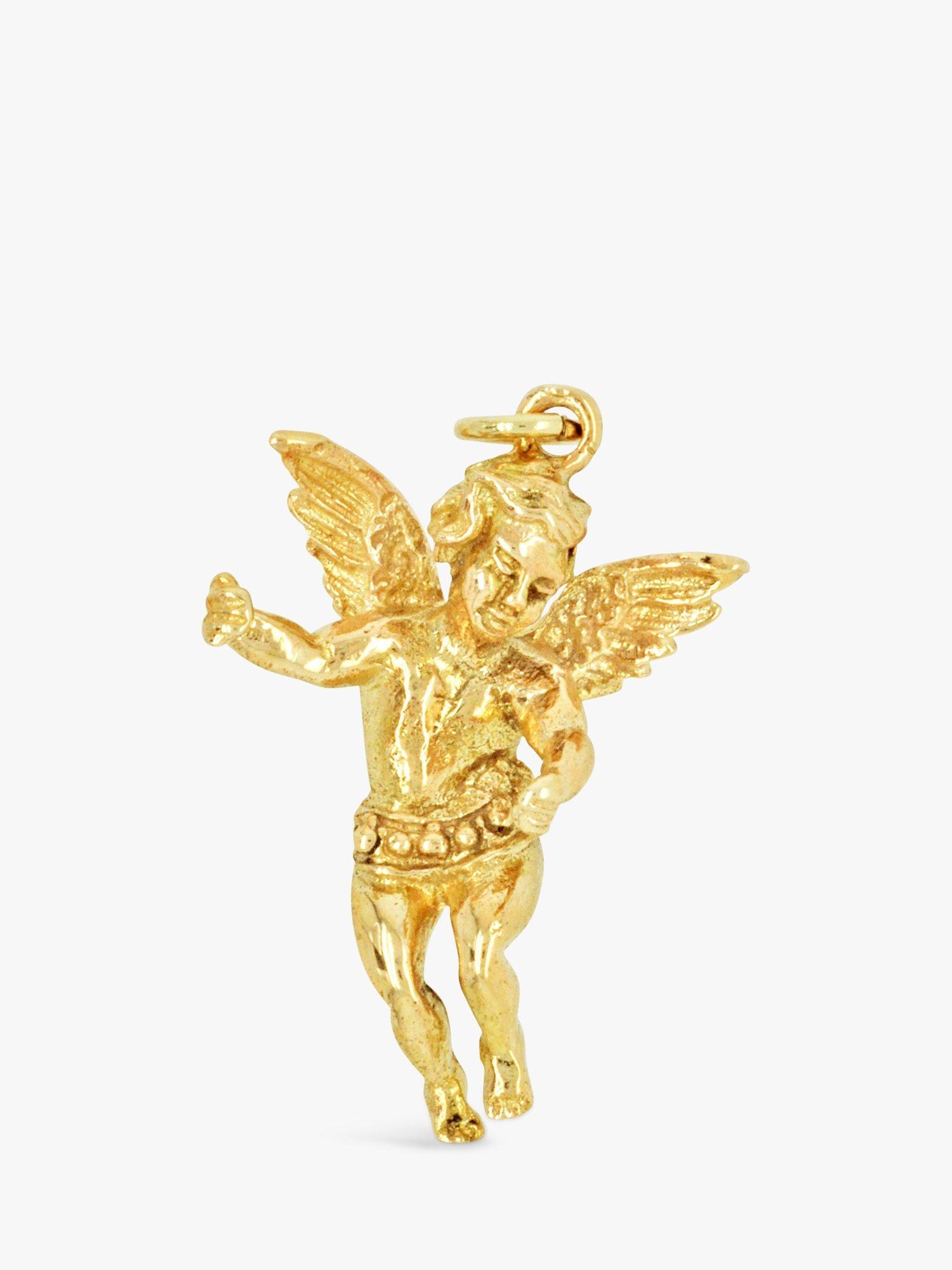 Product image 1 of 2, which shows Milton & Humble Jewellery Pre-Loved 9ct Yellow Gold Cherub Charm, Dated London 1967