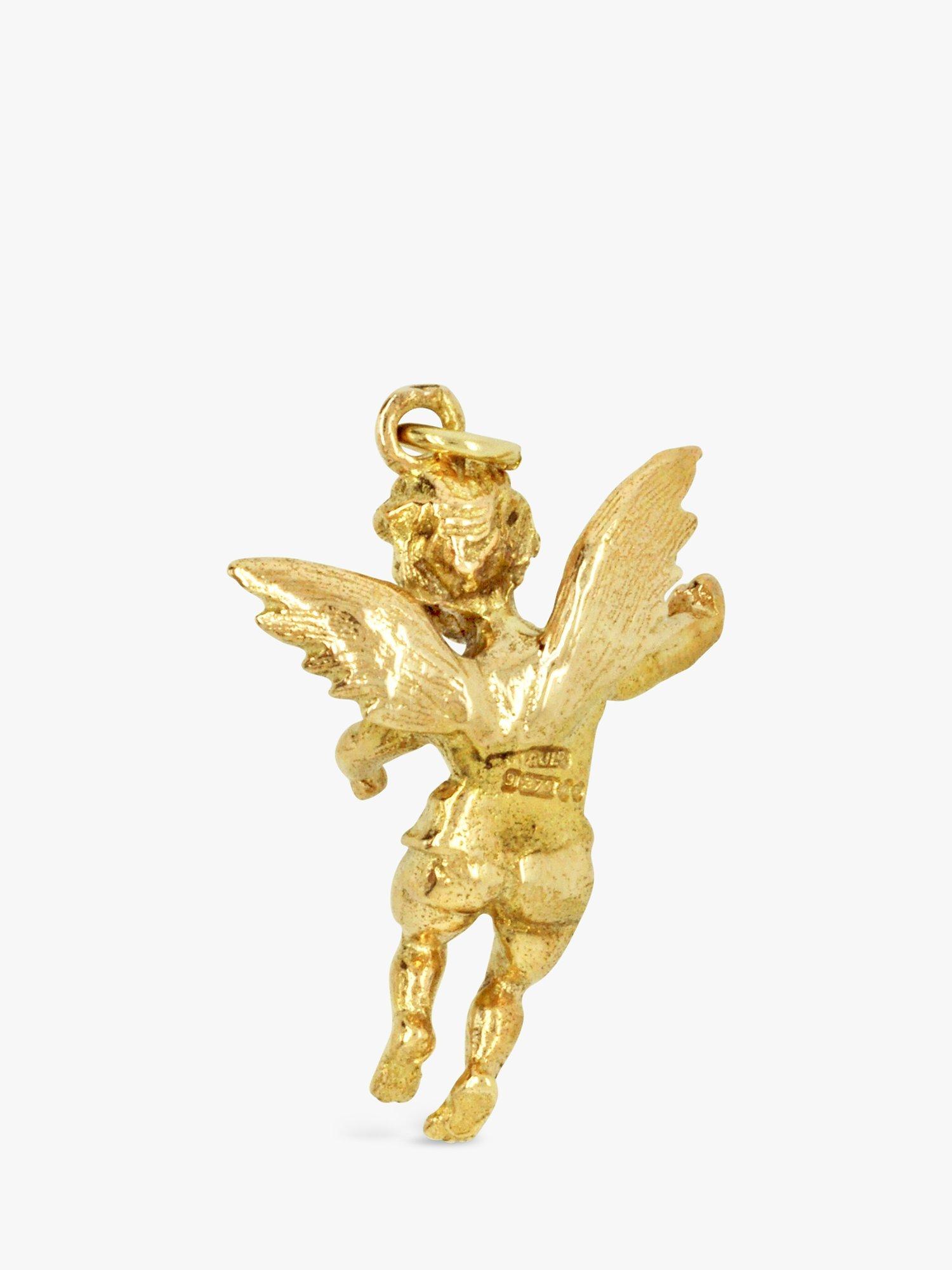 Product image 2 of 2, which shows Milton & Humble Jewellery Pre-Loved 9ct Yellow Gold Cherub Charm, Dated London 1967