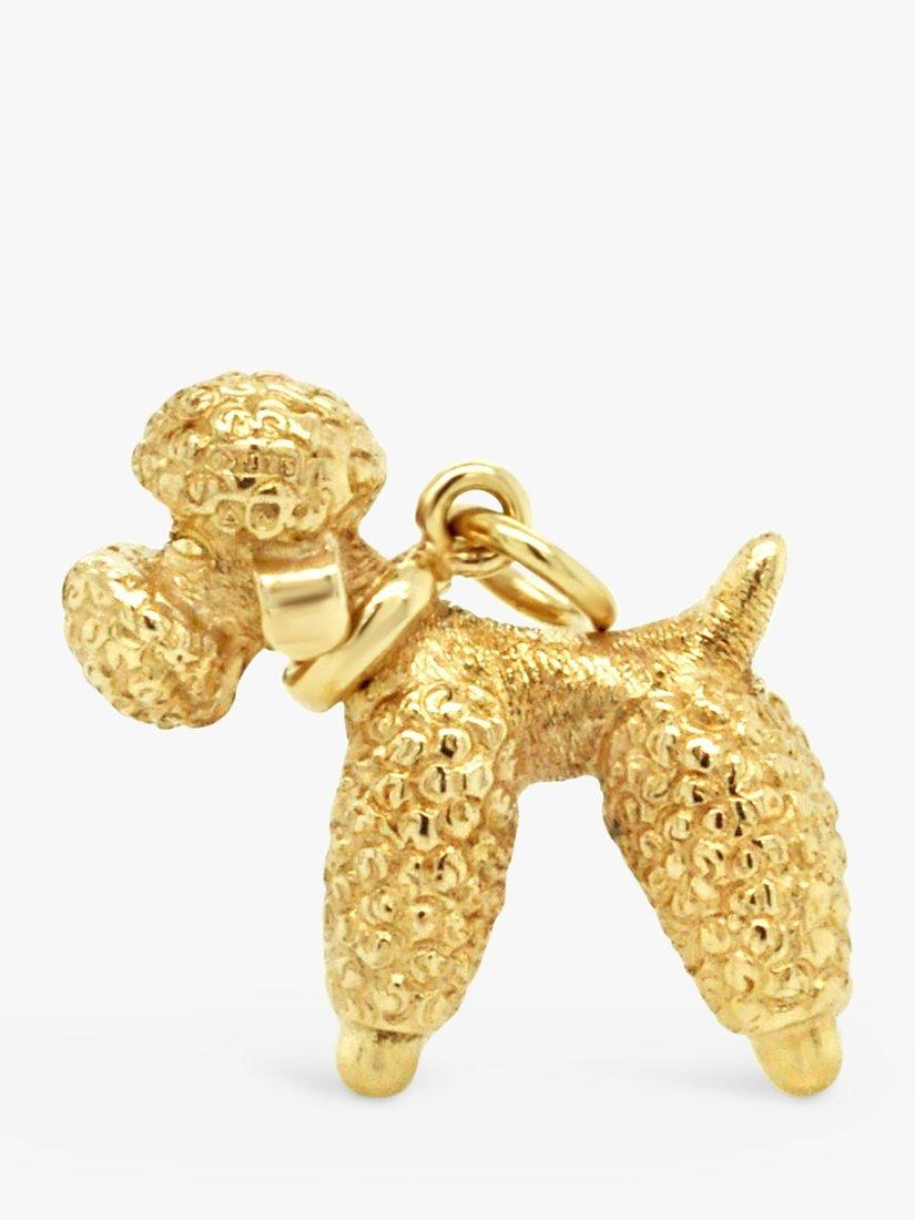Product image 1 of 2, which shows Milton & Humble Jewellery Pre-Loved 9ct Yellow Gold Poodle Charm, Dated Birmingham 1962