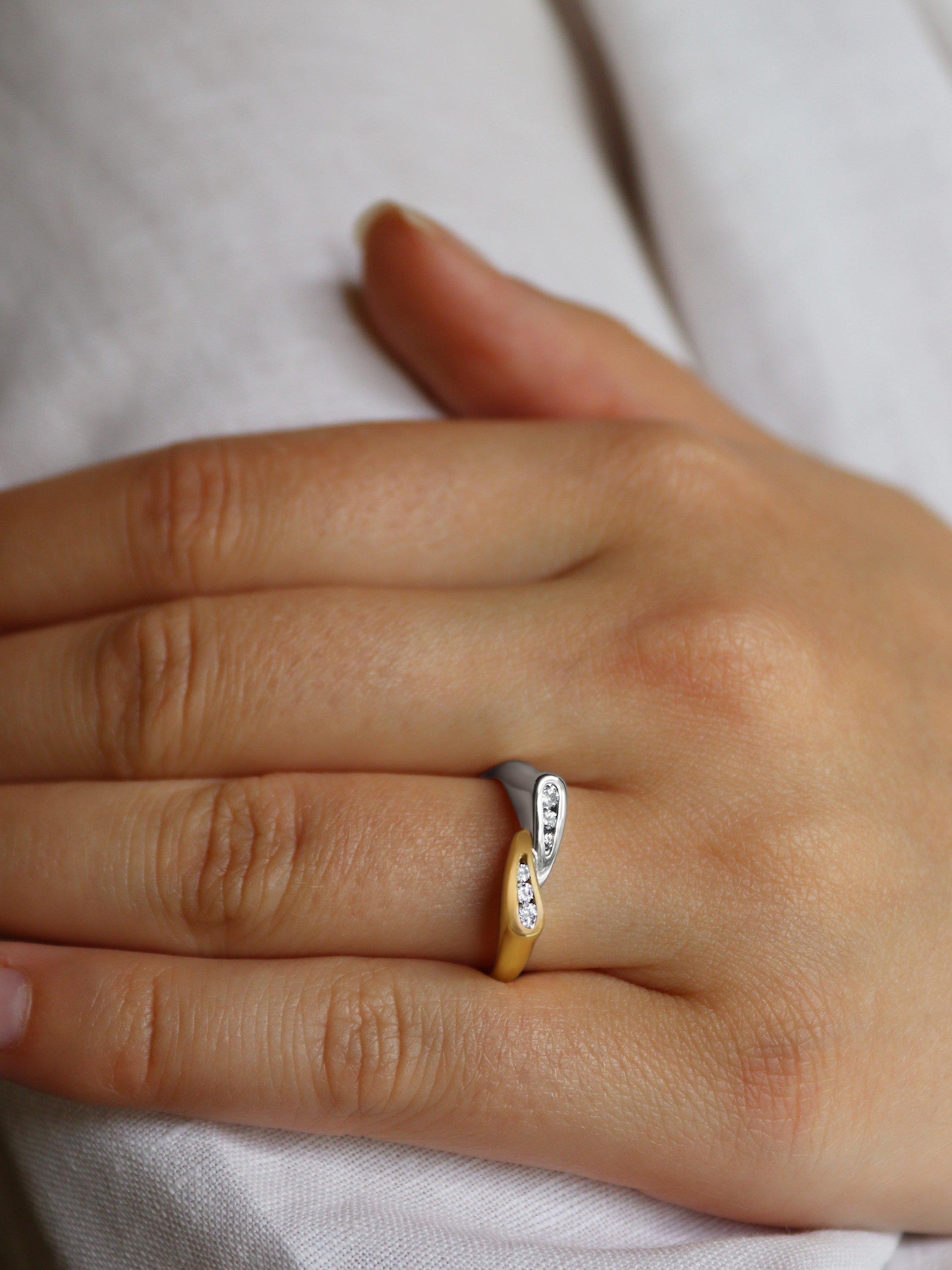 Milton & Humble Jewellery Pre-Loved 14ct White & Yellow Gold Diamond Ring