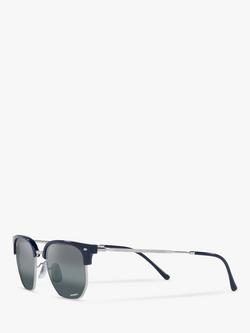 Ray-Ban RB4416 New Clubmaster Sunglasses, Blue/Silver - view 2, Blue/Silver