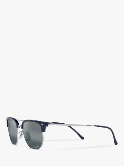 Ray-Ban RB4416 New Clubmaster Sunglasses, Blue/Silver - view 2, Blue/Silver