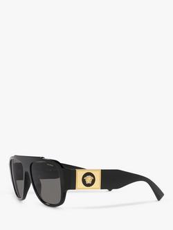 Versace VE4436U Men's Polarised Pillow Sunglasses - view 2, Black/Grey