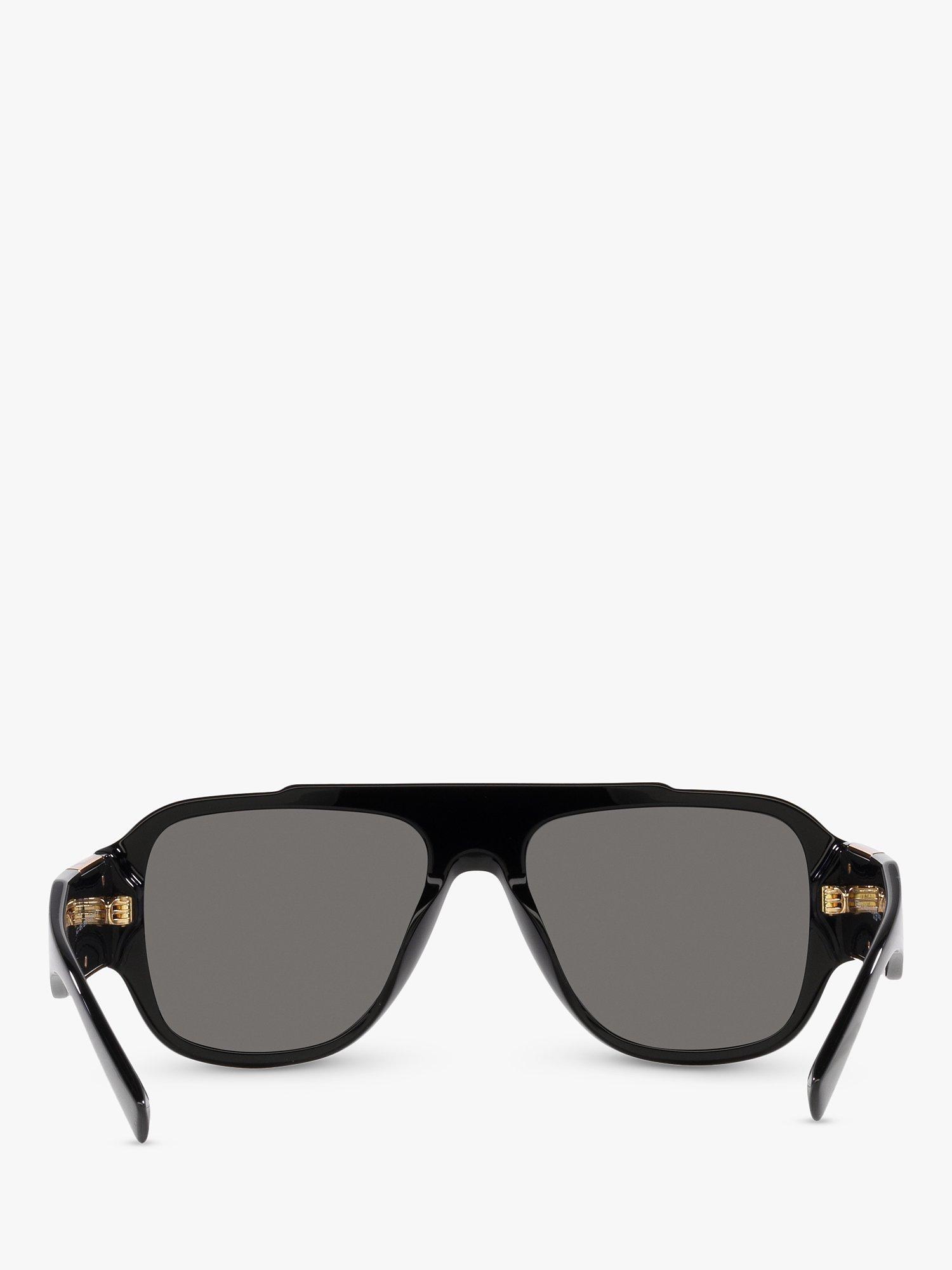 Product image 7 of 11, which shows Versace VE4436U Men's Polarised Pillow Sunglasses, Black/Grey