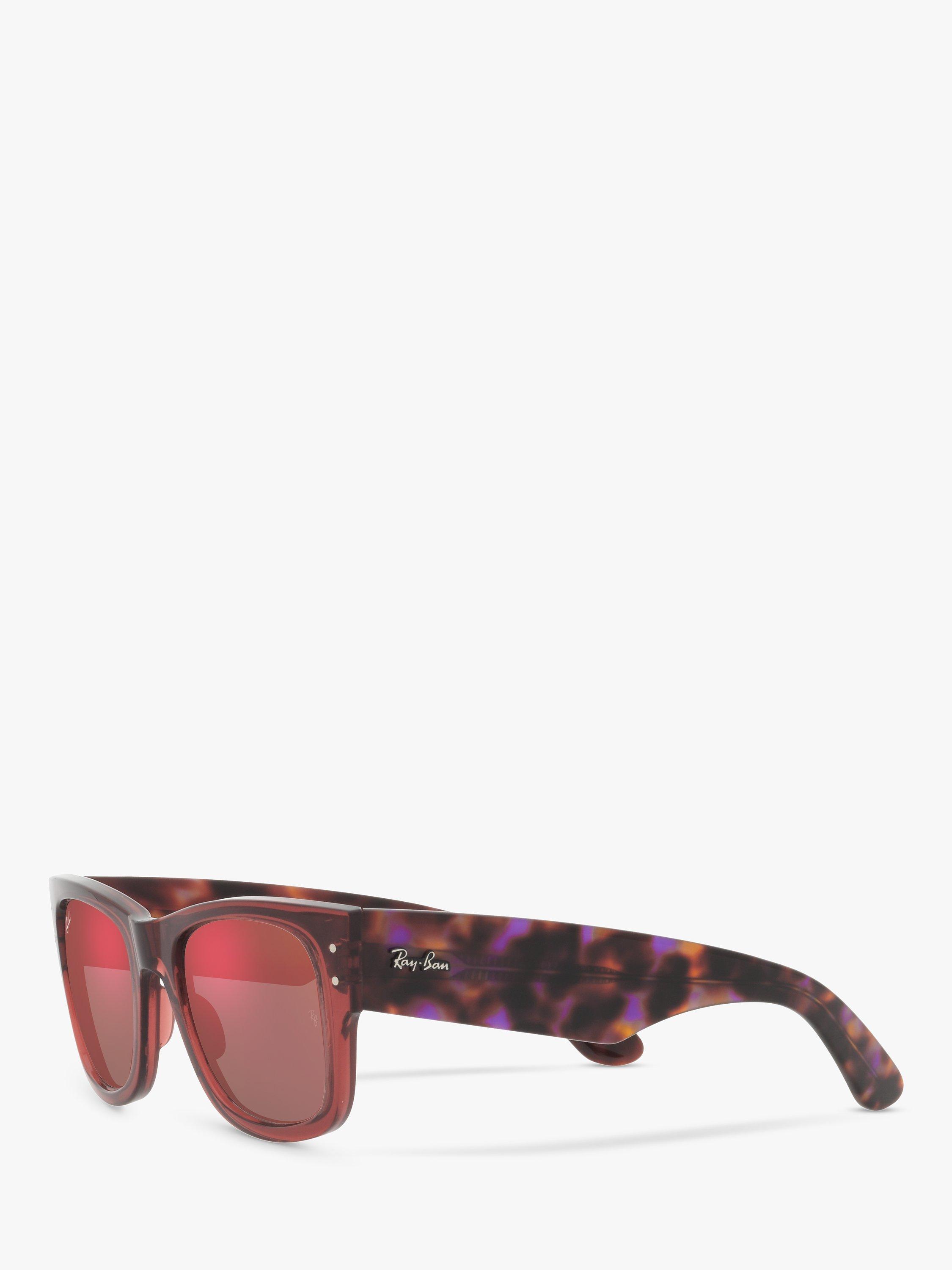 Product image 2 of 11, which shows Ray-Ban RB0840S Mega Wayfarer Sunglasses, Transparent Pink