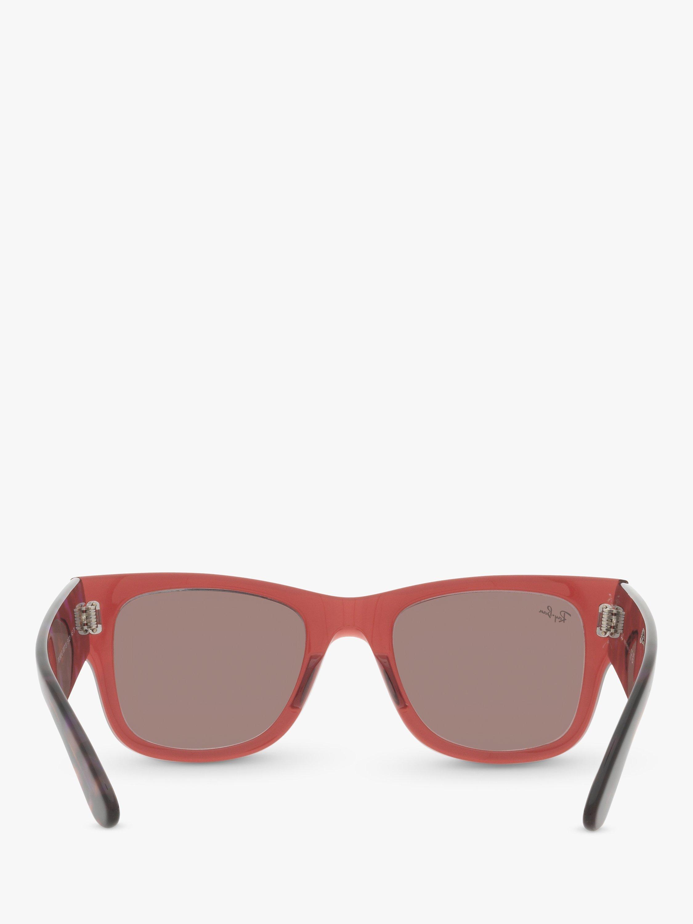 Product image 7 of 11, which shows Ray-Ban RB0840S Mega Wayfarer Sunglasses, Transparent Pink
