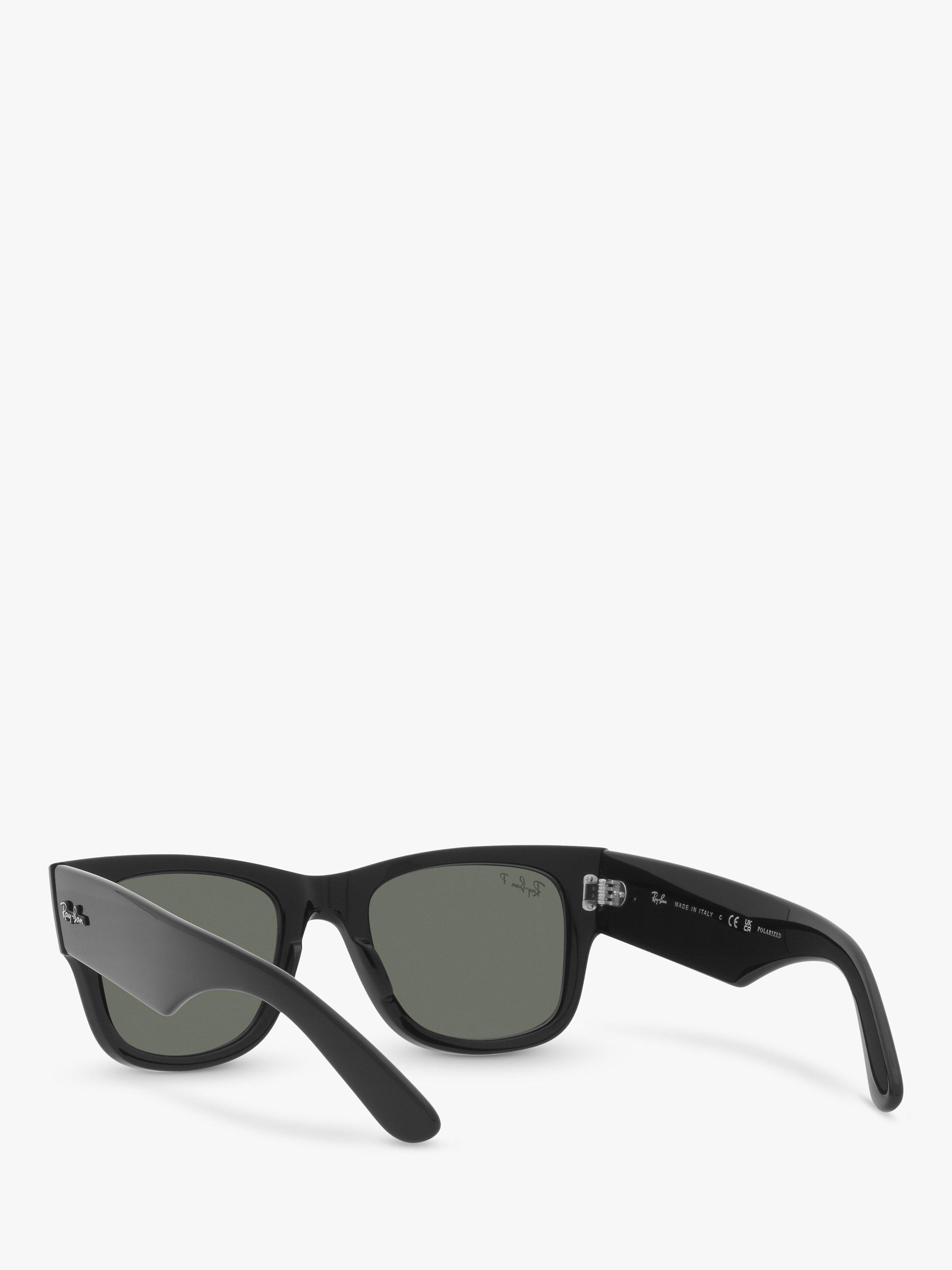 Ray Ban RB0840S Unisex Polarised Mega Wayfarer Sunglasses Black Grey