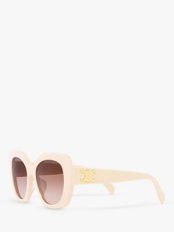 Celine CL40226U Women's Butterfly Sunglasses - view 2, Ivory/Brown Gradient