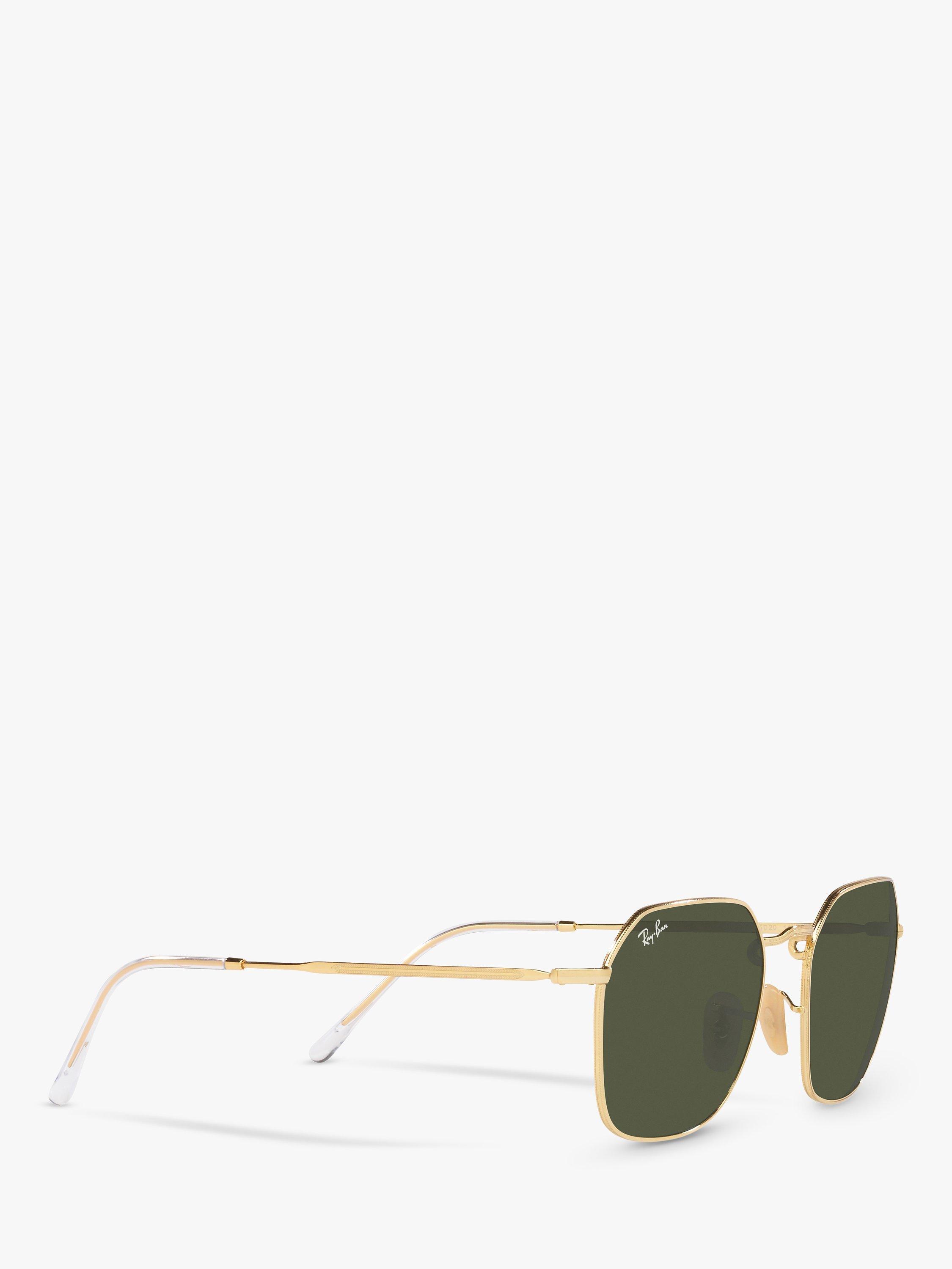 Product image 11 of 11, which shows Ray-Ban RB3694 Unisex Jim Irregular Sunglasses, Gold Arista/Green