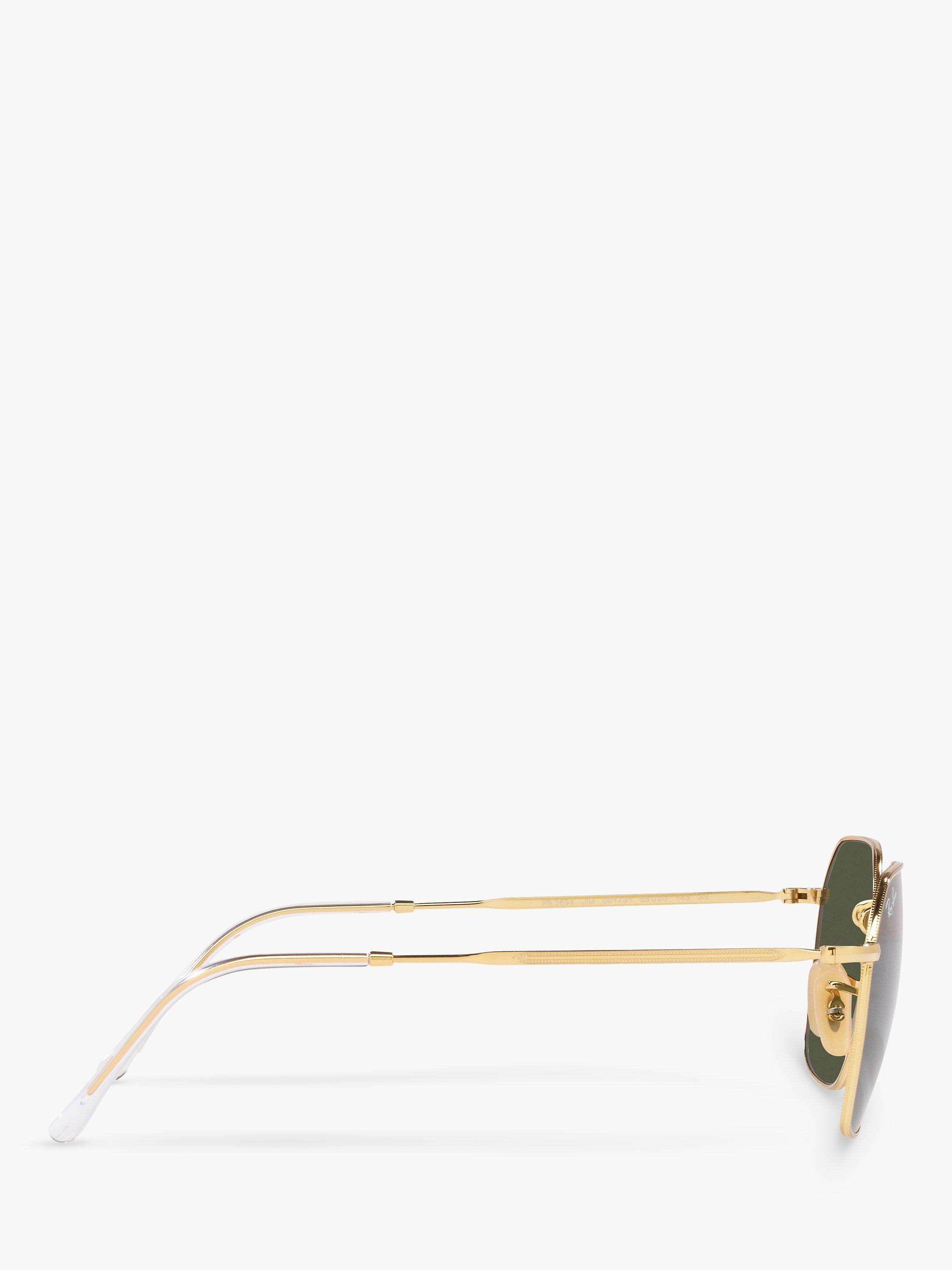 Product image 10 of 11, which shows Ray-Ban RB3694 Unisex Jim Irregular Sunglasses, Gold Arista/Green