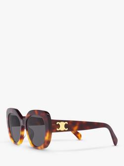 Celine CL40226U Women's Butterfly Sunglasses, Tortoise/Grey - view 2, Tortoise/Grey