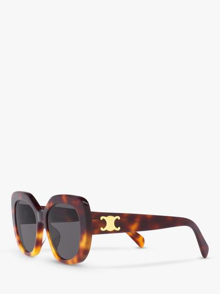 Celine CL40226U Women's Butterfly Sunglasses, Tortoise/Grey - view 2, Tortoise/Grey