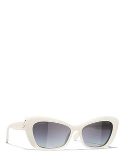 CHANEL Butterfly Sunglasses CH5481H Opal White/Blue Gradient, Opal White/Blue Gradient