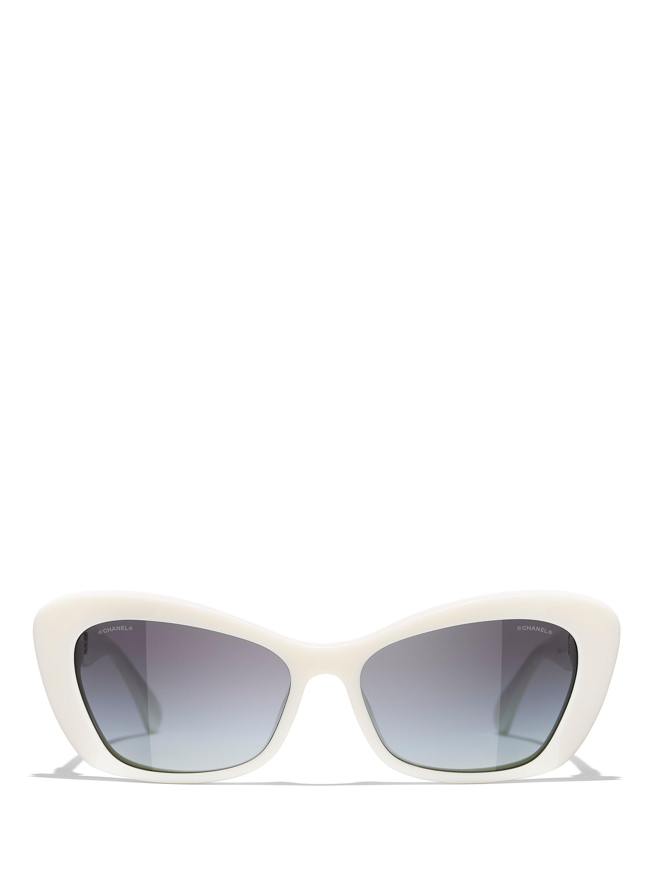 CHANEL Butterfly Sunglasses CH5481H Opal White Blue Gradient