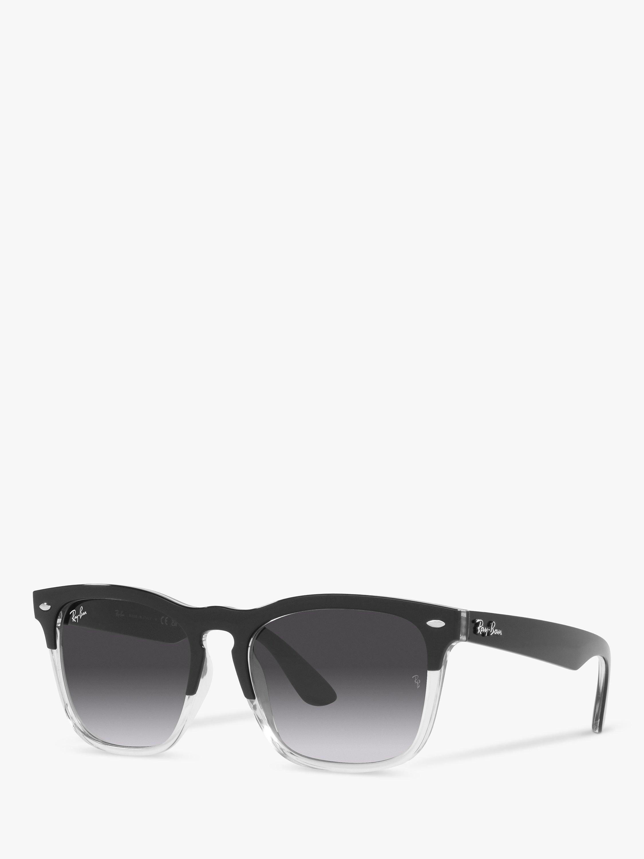Product image 1 of 11, which shows Ray-Ban RB4487 Unisex Steve D-Frame Sunglasses, Black/Grey Gradient