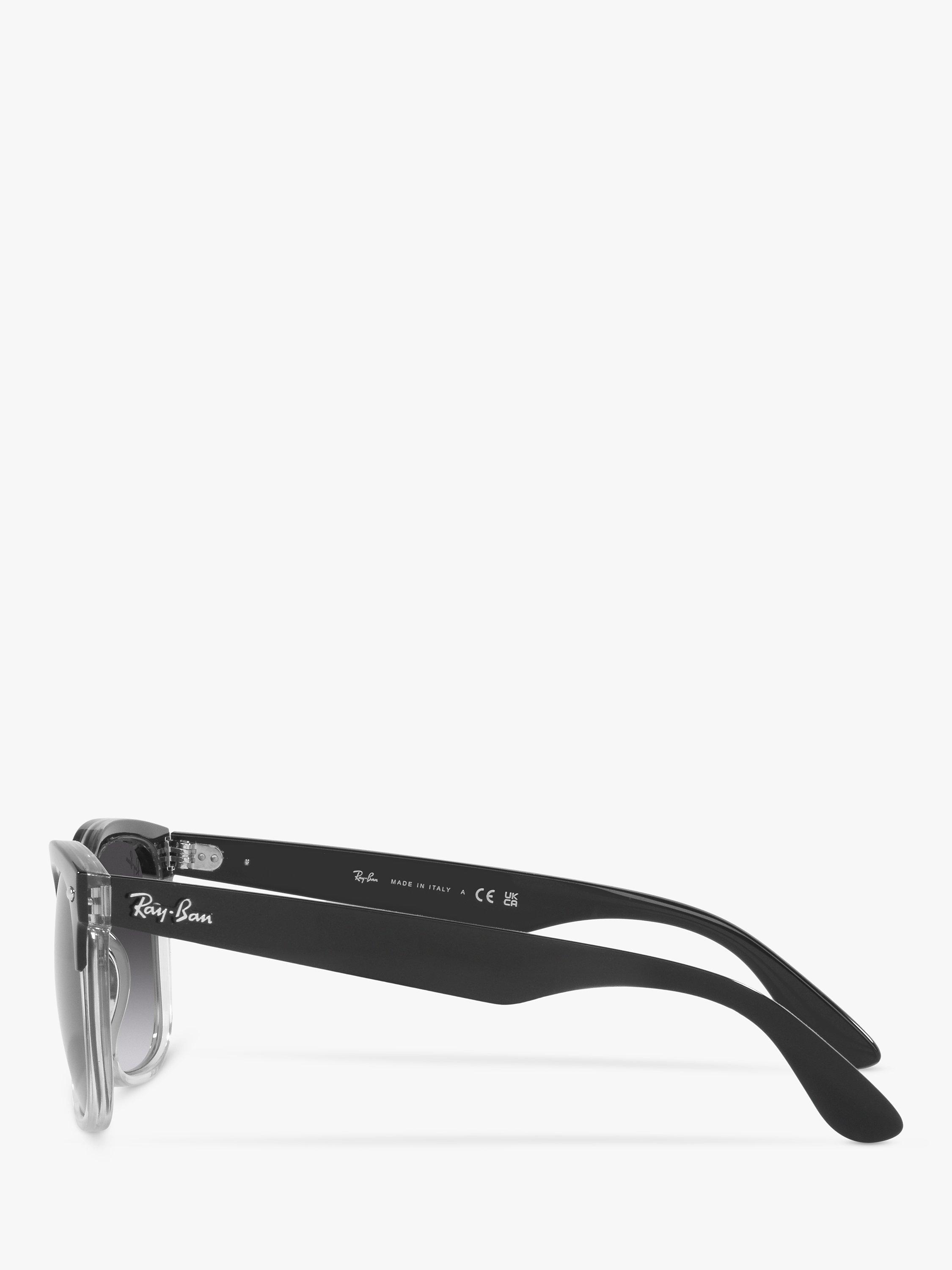 Product image 4 of 11, which shows Ray-Ban RB4487 Unisex Steve D-Frame Sunglasses, Black/Grey Gradient